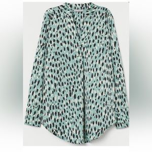 H&M abstract print tunic blouse